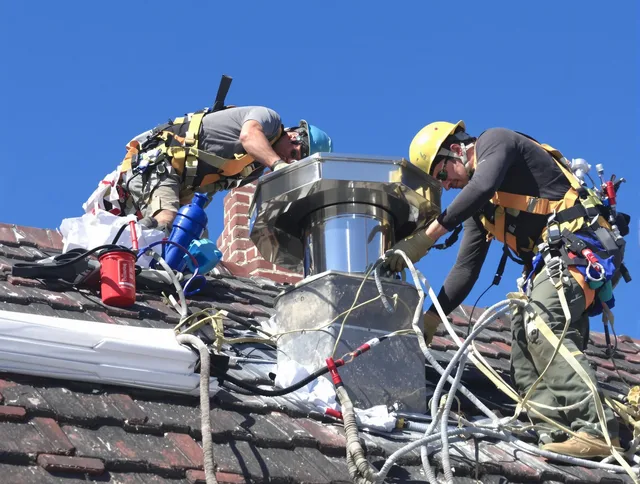 Protective chimney cap installed by Seven Hills Chimney Sweep in Seven Hills, OH