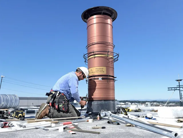 Installed chimney liner by Seven Hills Chimney Sweep in Seven Hills, OH