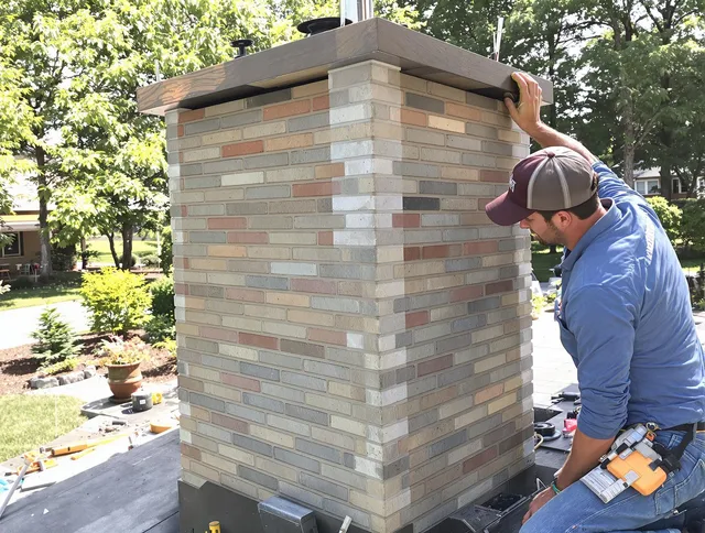 Seven Hills Chimney Sweep completing a modern chimney remodel in Seven Hills, OH