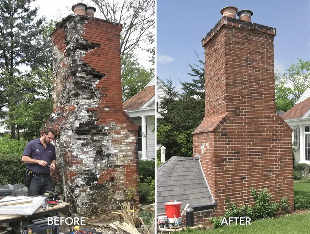Seven Hills Chimney Sweep performing a full chimney restoration in Seven Hills, OH