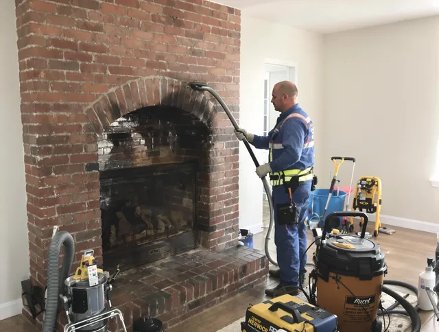 Seven Hills Chimney Sweep expert performing detailed chimney sweep in Seven Hills, OH