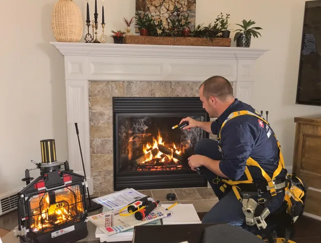 Safety-focused fireplace inspection by Seven Hills Chimney Sweep in Seven Hills, OH