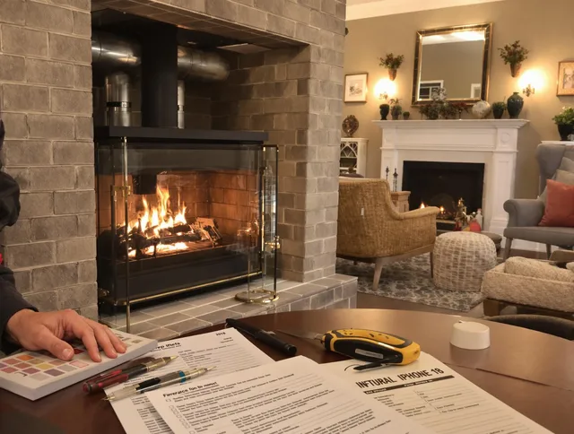 Seven Hills Chimney Sweep verifying fireplace safety measures in Seven Hills, OH
