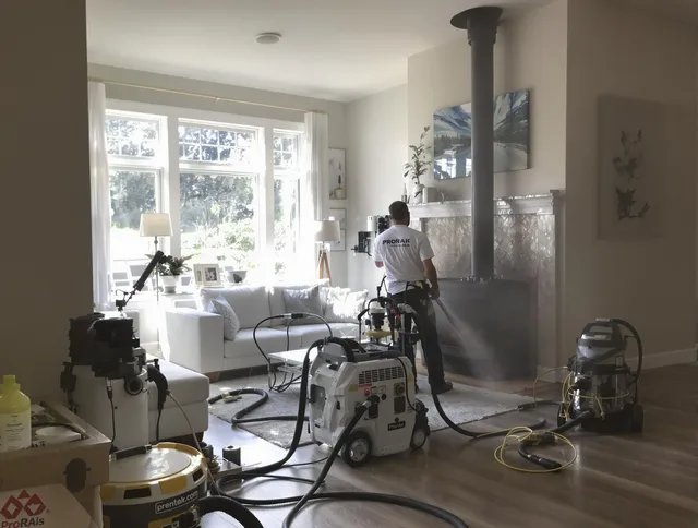 Soot removal service by Seven Hills Chimney Sweep for a fireplace in Seven Hills, OH